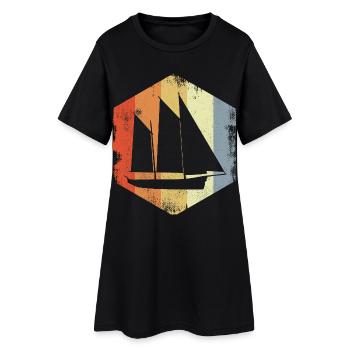 Sailing ship - Women’s T-Shirt Dress - black - Front