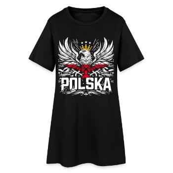 Pologne Polska aigle drapeau drapeau épique cadeau - Robe T-shirt Femme - noir - Devant