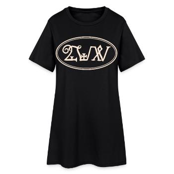 Oval Tarot Design - Women’s T-Shirt Dress - black - Front