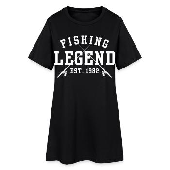 Légende de la pêche Est 1982 - Robe T-shirt Femme - noir - Devant