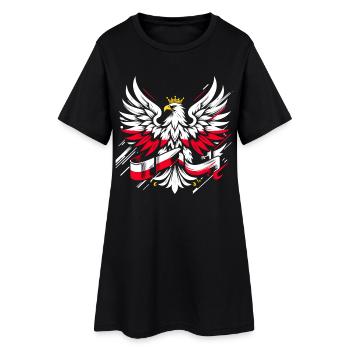 Pologne Polska aigle drapeau drapeau épique cadeau - Robe T-shirt Femme - noir - Devant