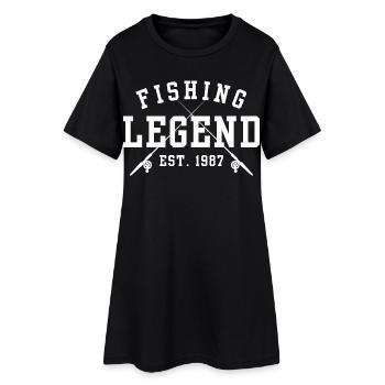 Légende de la pêche Est 1987 - Robe T-shirt Femme - noir - Devant