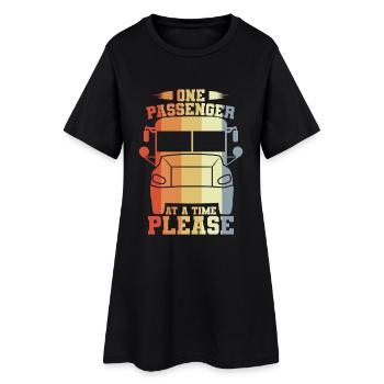 Un passager à la fois, s’il vous plaît - Robe T-shirt Femme - noir - Devant