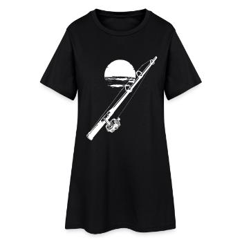 Graphique de pêche - Robe T-shirt Femme - noir - Devant