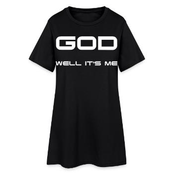 Dieu, c'est moi ! - Robe T-shirt Femme - noir - Devant