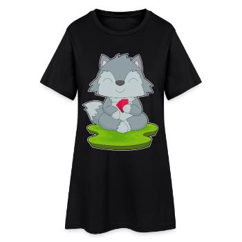 Wolf Poker Cartes de Poker - Robe T-shirt Femme - noir - Devant
