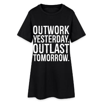 survivre hier survivre demain - Robe T-shirt Femme - noir - Devant