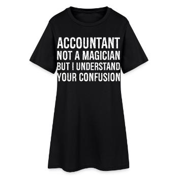 comptable pas un magicien mais je comprends - Robe T-shirt Femme - noir - Devant