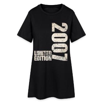 Limited Edition 2007 18. Geburtstag Geschenk - Frauen T-Shirt-Kleid - Schwarz - Vorne