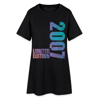 Limited Edition 2007 18. Geburtstag Geschenk - Frauen T-Shirt-Kleid - Schwarz - Vorne