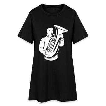 Tuba Player Sketch - Women’s T-Shirt Dress - black - Front