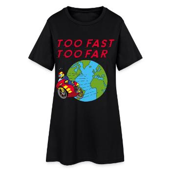 Le motard - Robe T-shirt Femme - noir - Devant