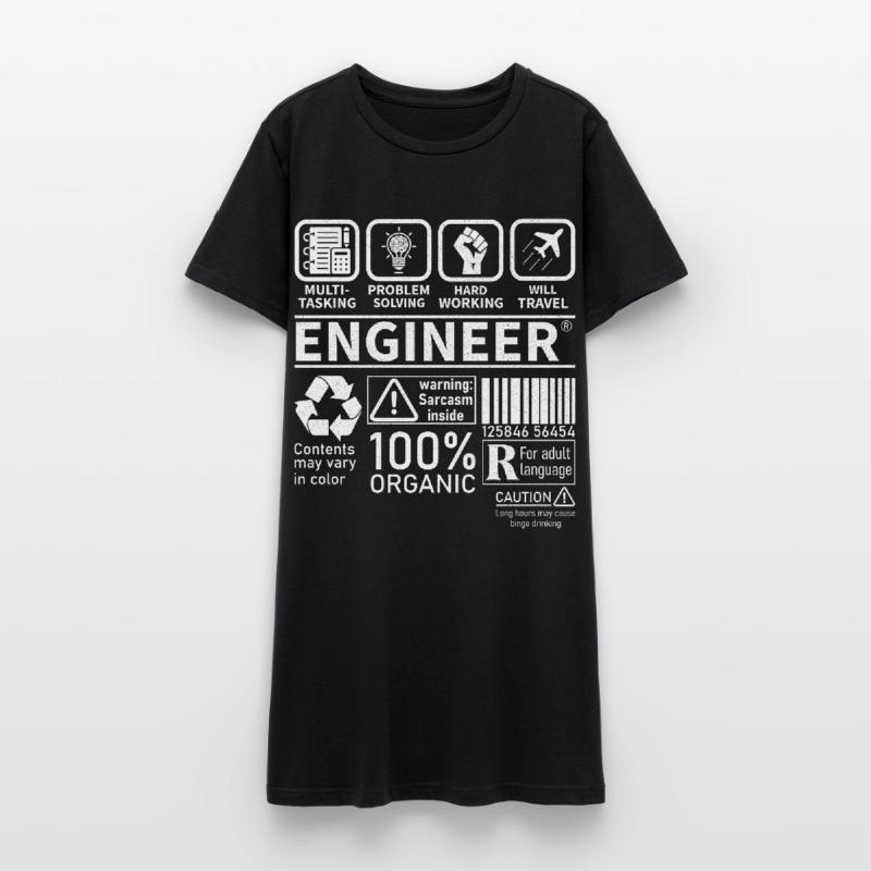 engineer multitasking problem solving hard working Women’s T-Shirt Dress