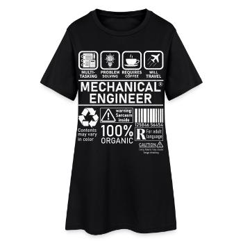 Mechanical Engineer multi tasking problem solving - Frauen T-Shirt-Kleid - Schwarz - Vorne