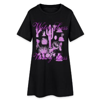 Arroser moins, s’inquiéter moins - Cactus Design - Robe T-shirt Femme - noir - Devant