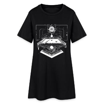 Billard Steampunk - Frauen T-Shirt-Kleid - Schwarz - Vorne