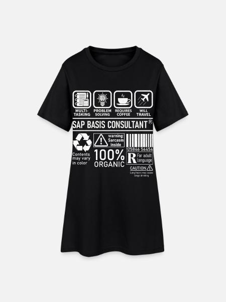 Sap Basis Consultant multi tasking problem solving - Frauen T-Shirt-Kleid - Schwarz