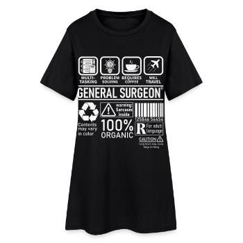 Chirurgien généraliste multitâche résolution de problèmes - Robe T-shirt Femme - noir - Devant