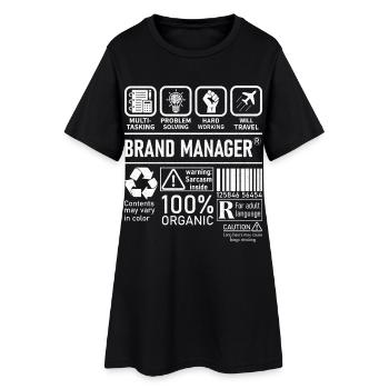 Brand Manager résolution de problèmes multitâches - Robe T-shirt Femme - noir - Devant
