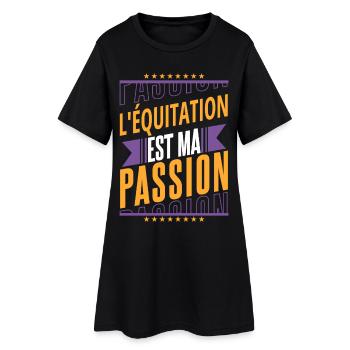 L'équitation Est Ma Passion - Robe T-shirt Femme - noir - Devant