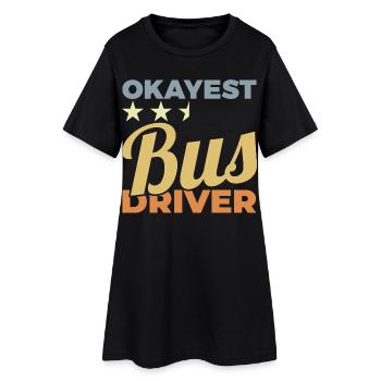 Chauffeur de bus moyen - Robe T-shirt Femme - noir - Devant