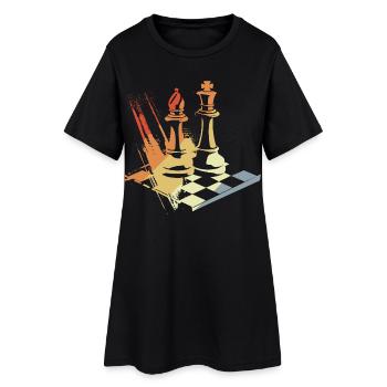 Vintage Chess - Women’s T-Shirt Dress - black - Front