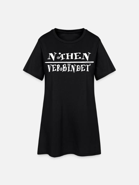 Idée cadeau couture connects - Robe T-shirt Femme - noir