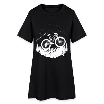 Mountain bike - Women’s T-Shirt Dress - black - Front