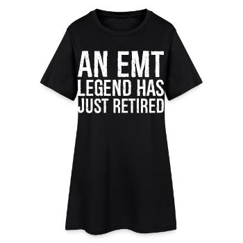 Une légende de l’EMT vient de prendre sa retraite - Robe T-shirt Femme - noir - Devant