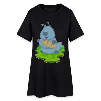 Pain chenille - Robe T-shirt Femme - noir - Devant