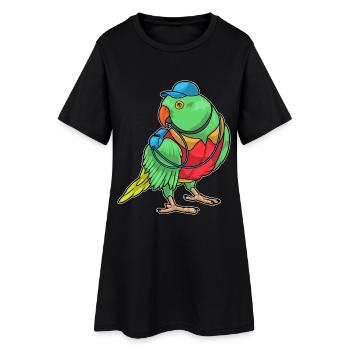 Parrot Referee Whistle - Women’s T-Shirt Dress - black - Front