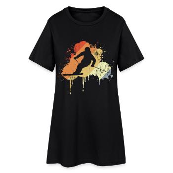 Sports d’hiver vintage - Robe T-shirt Femme - noir - Devant