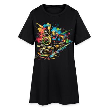 Locomotive Graffiti - Robe T-shirt Femme - noir - Devant