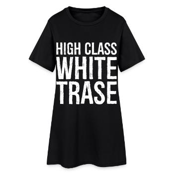 Trase blanche de grande classe - Robe T-shirt Femme - noir - Devant