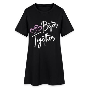 Better Together Script Hearts - Robe T-shirt Femme - noir - Devant