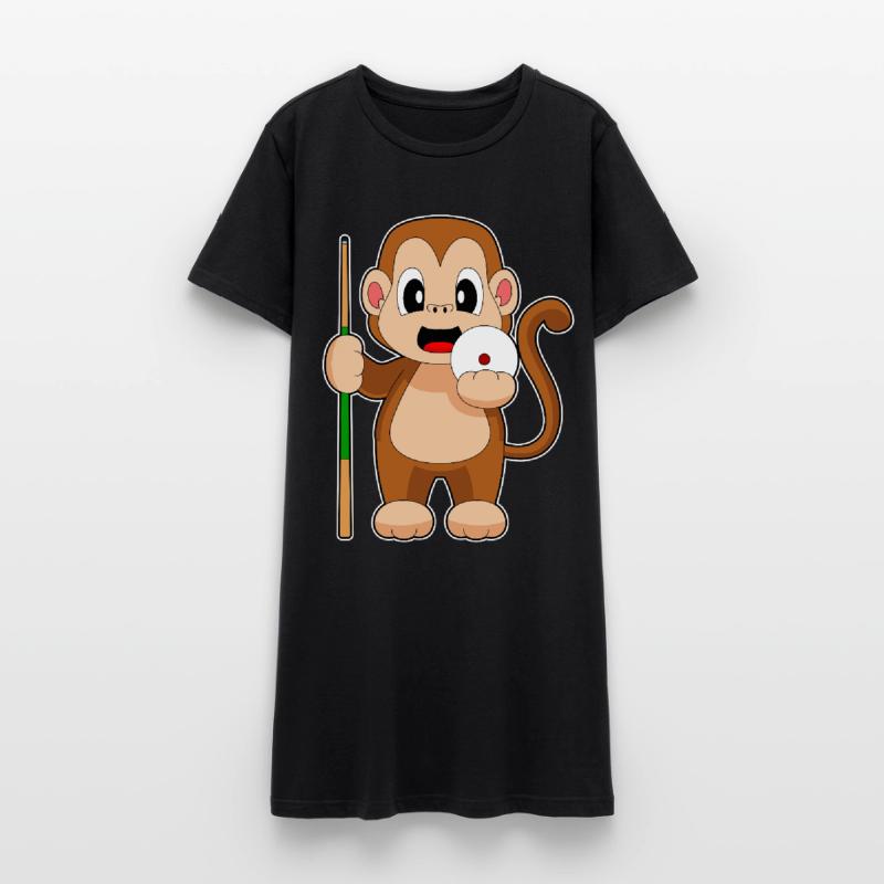 Queue de billard Monkey Robe T-shirt Femme