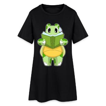 Livre des nerds de la Tortue - Robe T-shirt Femme - noir - Devant