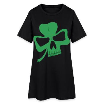 Crâne de trèfle - Robe T-shirt Femme - noir - Devant