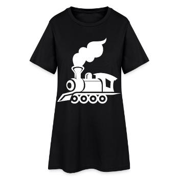 Dessin de locomotive - Robe T-shirt Femme - noir - Devant