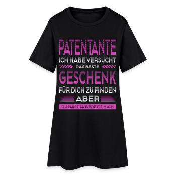 Beste Patentante Geschenk Lustiger Spruch Taufpati - Frauen T-Shirt-Kleid - Schwarz - Vorne