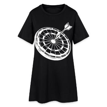 Dessin de fléchettes - Robe T-shirt Femme - noir - Devant