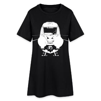 Railway Sketch - Women’s T-Shirt Dress - black - Front