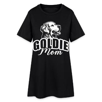 « Goldie Mom » avec une tête de chien - Robe T-shirt Femme - noir - Devant