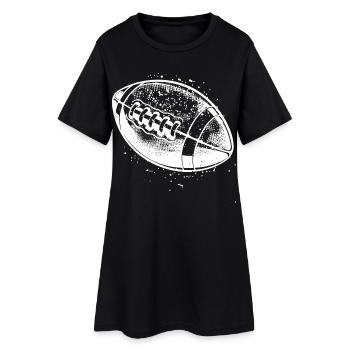 Ballon de football américain - Robe T-shirt Femme - noir - Devant