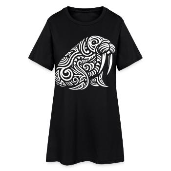 Morse tribal - Robe T-shirt Femme - noir - Devant