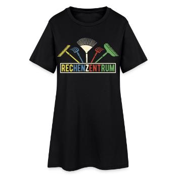 Rechenzentrum Lustiges Hobbygärtner Geschenk - Frauen T-Shirt-Kleid - Schwarz - Vorne
