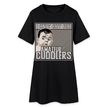 Je ne pleure que pour les câlins amateurs - Robe T-shirt Femme - noir - Devant