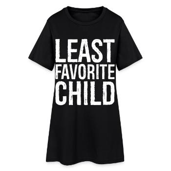 Enfant le moins aimé - Robe T-shirt Femme - noir - Devant