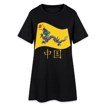 Drapeau chinois ancien - Robe T-shirt Femme - noir - Devant