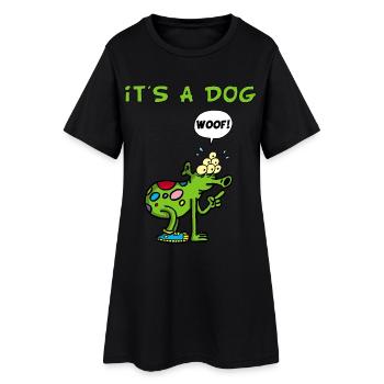 C'est un chien - Robe T-shirt Femme - noir - Devant